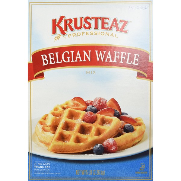 Krusteaz Belgian Waffle Mix Belgian-Waffle, 5 Pound (Pack of 1)
