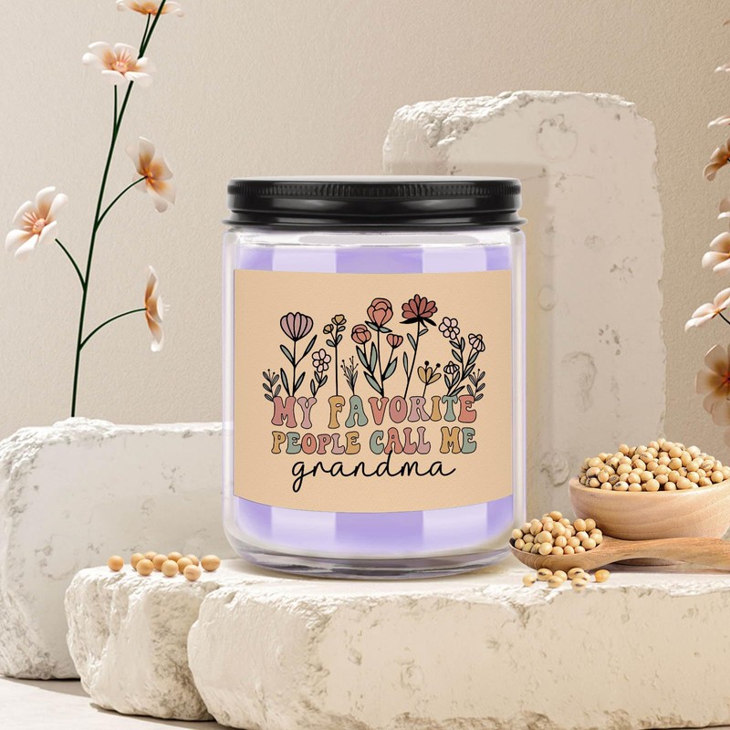 CWEGSJ Grandma Gift 7oz Grandmother Lavender Scented Candle from Granddaughter,Nana,Mimi,Granny,