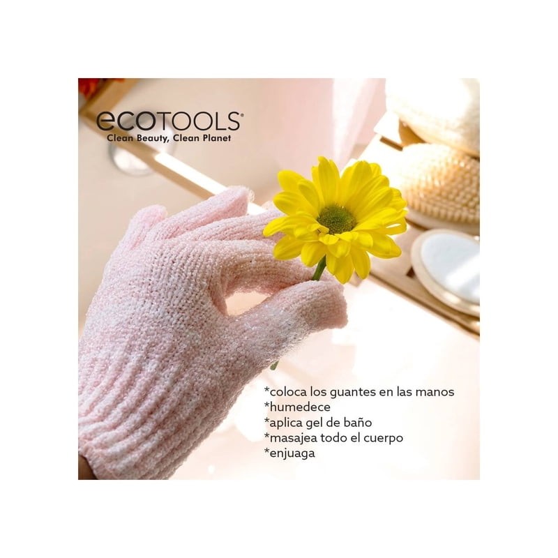Guantes de ducha Ecotools y baño exfoliantes 1 par