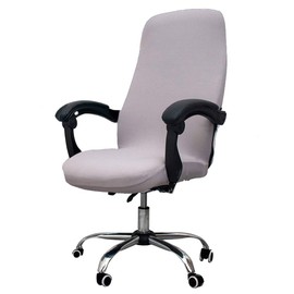 Melaluxe Office Chair Cover - Universal Stretch Desk Chair Cover, Computer Chair Slipcovers (Size: L) - Light Gray