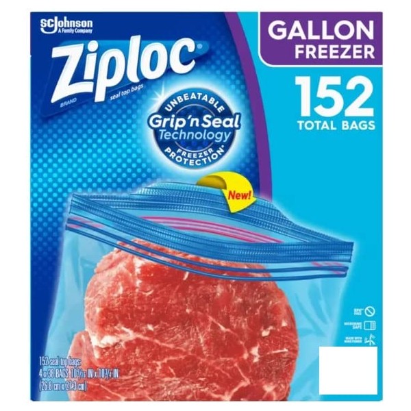 Ziploc Double Zipper Freezer Gallon - 4/38 Count