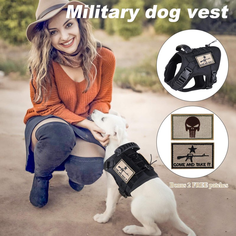 SALFSE Tactical Dog Training Harness Outdoor Working Vest Adjustable Military