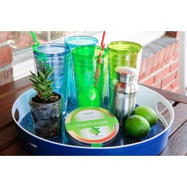 Boston Warehouse Insulated Plastic Tumblers, 16-Ounce, Set of 4, Sunset Collection