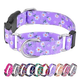 Hikiko Collar para Perros Martingale, Collar para Perros de Nylon Suave Ajustable, con un patrón Encantador de diseño Especial para Perros pequeños, medianos y Grandes