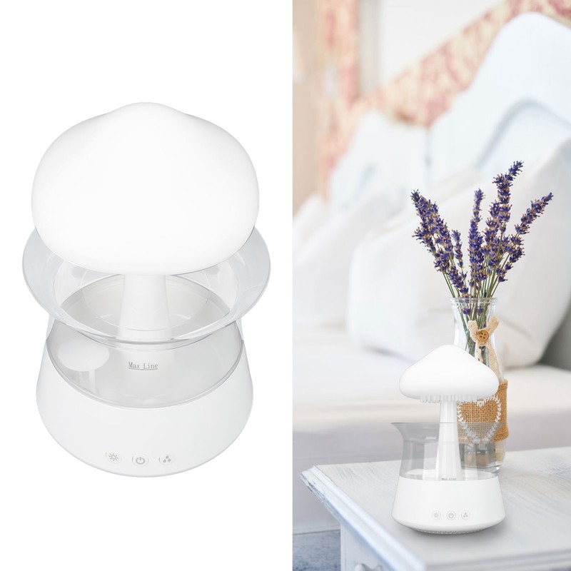 Rain Cloud Humidifier Water Drip 300ml Mushroom Rain Diffuser with