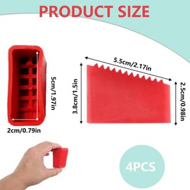 Pack of 4 50 x 20 mm Replacement Ladder Caps Foot Caps, Ladder Non-Slip Feet Mat, Protective Caps Rubber Feet Replacement Feet for Ladders, Universal Ladder Foota Covers Accessories for Home Workers