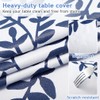 ausurme Table Cloth,Wipeable Tablecloth, PVC Plastic Rectangular Table Cover Protector,Waterproof