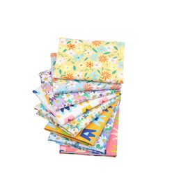 CraftsFabrics 8pcs (40cmx 50cm) Floral Printed Fat Quarters Fabric Bundle 100% Cotton Precut Fabric Bundle for Quilting, Patchwork, Arts & Crafts, Clothing, Sewing, DIY Projects; (Multi)