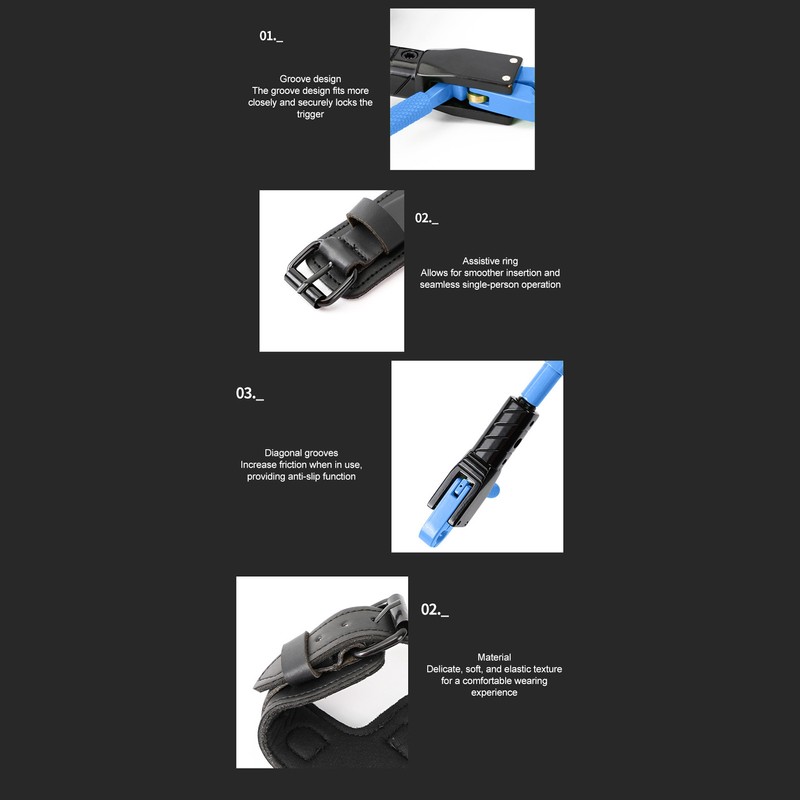 Adjustable Archery Compound Bow Release Aid with Comfortable Wrist Strap