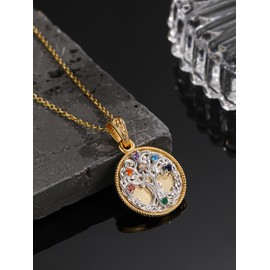 KINGWHYTE Tree of Life Necklace for Women 925 Sterling Silver Celtic Knot Tree of Life Pendant Delicate Family Tree Jewellery Birthday Christmas for Wife Mum, Sterling Silver