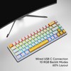 Gaming Keyboard USB 68 Keys Blue Switch N Key Rollover