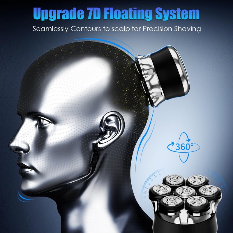 ezdor Head Shaver for Bald Men 7D Electric Razor for