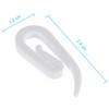 Anpro Pack of 120 Plastic Curtain Hooks White 2.8 x