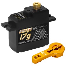GOUPRC 17G Micro Digital Servo of Metal Gear with 25T Servo Arm for 1/14 1/16 RC Crawler Car Upgrade Servo Parts Model Boat Airplane Robot