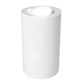 White Gloss GU10 Floor or Table Lamp Uplighter with Tilt Capability by Happy Homewares