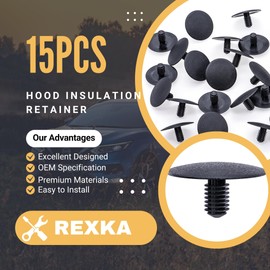 Rexka 15pcs Hood Insulation Retainer Clips Fits Subaru 90913-0074 Baja, Forester, Impreza, Legacy, Outback Tribeca 2011-1998