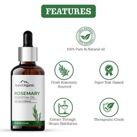 Generic Ara.vi Org.anic Rosemary Essential Oil for Hair Growth,Quick Hair Growth Rosemary Oil for Women and Men - 100% Pure Rosemary Leaves Oil - 30 ml