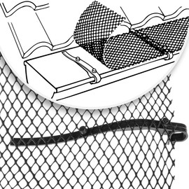 com-four® Gutter Protection Set 8 Metres for Home, Carport, Stable with Clips, Can Be Cut to Size, Weatherproof - Rain Gutter Protection Leaf Protection, Leaf Catcher with Mounting Clips (01 Pieces -