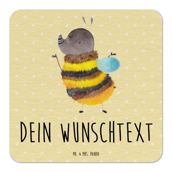 Mr. & Mrs. Panda Personalisierter Bierdeckel Hummel flauschig 100er Set