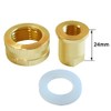 Joywayus 2PCS Brass Swivel Pipe Fitting 3/4"GHT x 1/4"NPT Double