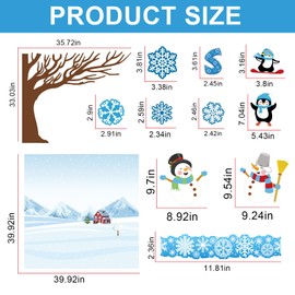 Winter Bulletin Board Decoration Set with Background Paper & Borders Cutouts for Christian Sunday School Classroom Church Decor Snow in Love with Jesus Bulletin Board Craft Home Wall(Winter)