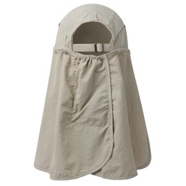 iBasingo BVH19 Outdoor UV Protection Hat, 3 Way, 360° UV Protection, Sun Protection, Foldable, Anti-UV, Pollen Protection, Removable, Face Cover, Sports, Climbing, Farming, Gardening, Cap, Running,