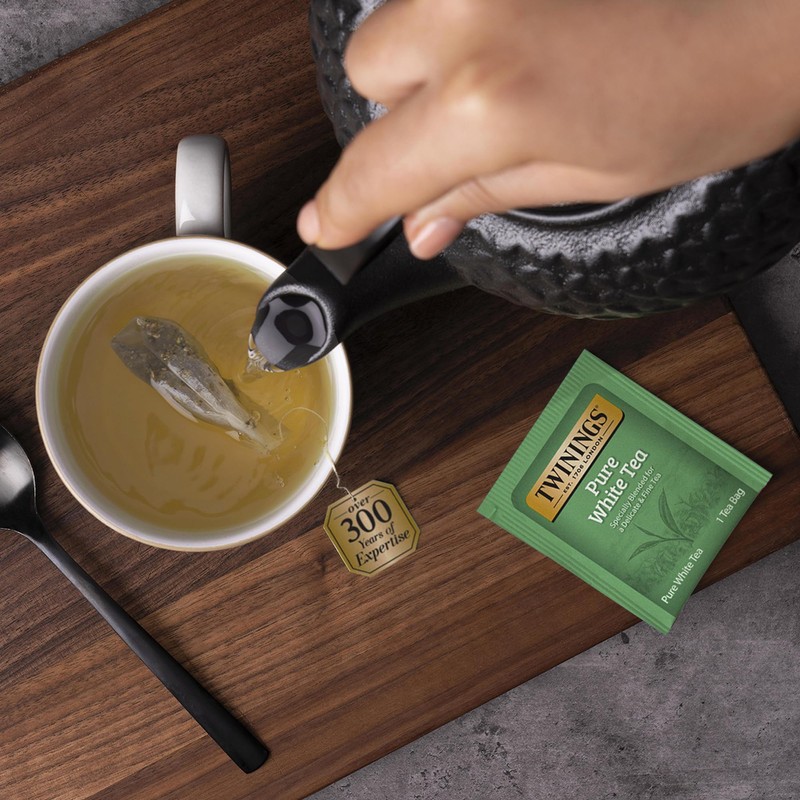 Twinings Pure White Tea Bags - Delicate Caffeinated Tea Made