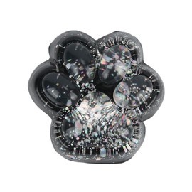 Cat Paw Squeeze Toy, Glitter Jelly Kitty Cute Cat Paw Squishy Kawaii Soft Fufu Squeeze Fidget Stress Sensory Novelty Toys Big for Kids Adults School Office (Purple Starry Sky)