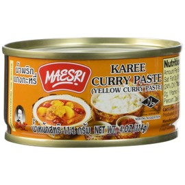 Maesri Yellow Curry Paste (Kang Karee) 4 Oz.- Pack of 4