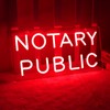 Vinray Notary Public Neon Sign,Inform of Business Services Provided of