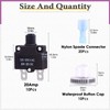 Swpeet 30Pcs 20Amp Thermal Circuit Breaker with Quick Connect Terminals