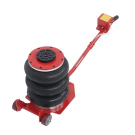 labwork 3 Ton Triple Bag Air Jack Long Handle Pneumatic Jack with Six Steel Pipes for Car Repair Red