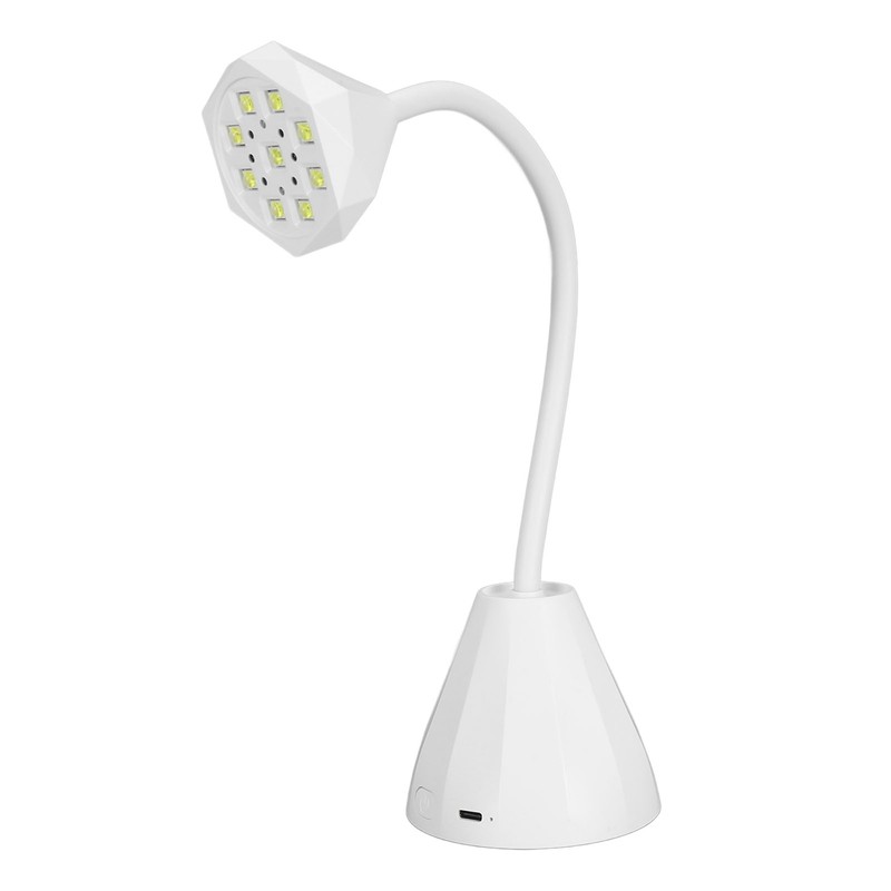 27W Gooseneck Nail Lamp with 9pcs Lamp Chips Flexible Gooseneck