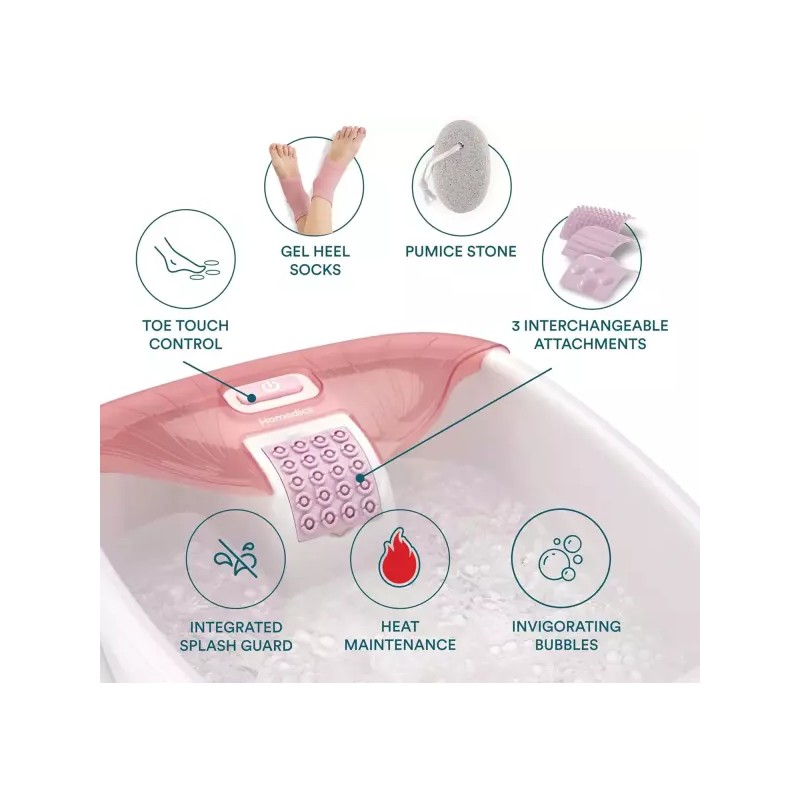Homedics 홈메딕스 버블 블리스 디럭스 족욕 선물 세트 - 상쾌한