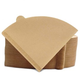 Cone Coffee Filters Size 02, 200 Count 1-4 Cups Unbleached Natural Brown V02 Disposable Coffee Filter Paper, Compatible with V60 and Conical Shaped Pour Over Coffee Dripper and Drip Coffee Maker