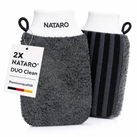 NATARO Duo Clean Premium Microfibre Cleaning Gloves Set of 2 Household