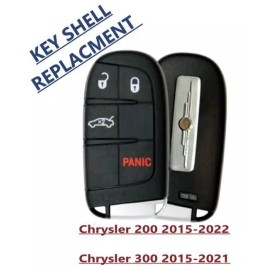 vls NEW REPLACMENT SMART KEY SHELL FOR 2015 - 2022 CHRYSLER 200 300 M3M-40821302