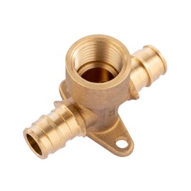 (Pack of 4) EFIELD Pex A Full Flow Expansion Brass Fittings 1/2" x 1/2" Female NPT Drop-ear Tee For Pex A Tubing Pipe Only, ASTM F1960,(PEX1960090-4PCS)