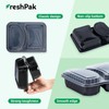 FRESHPAK Meal Prep Container, 2-Compartment 40-Pack To Go Containers with