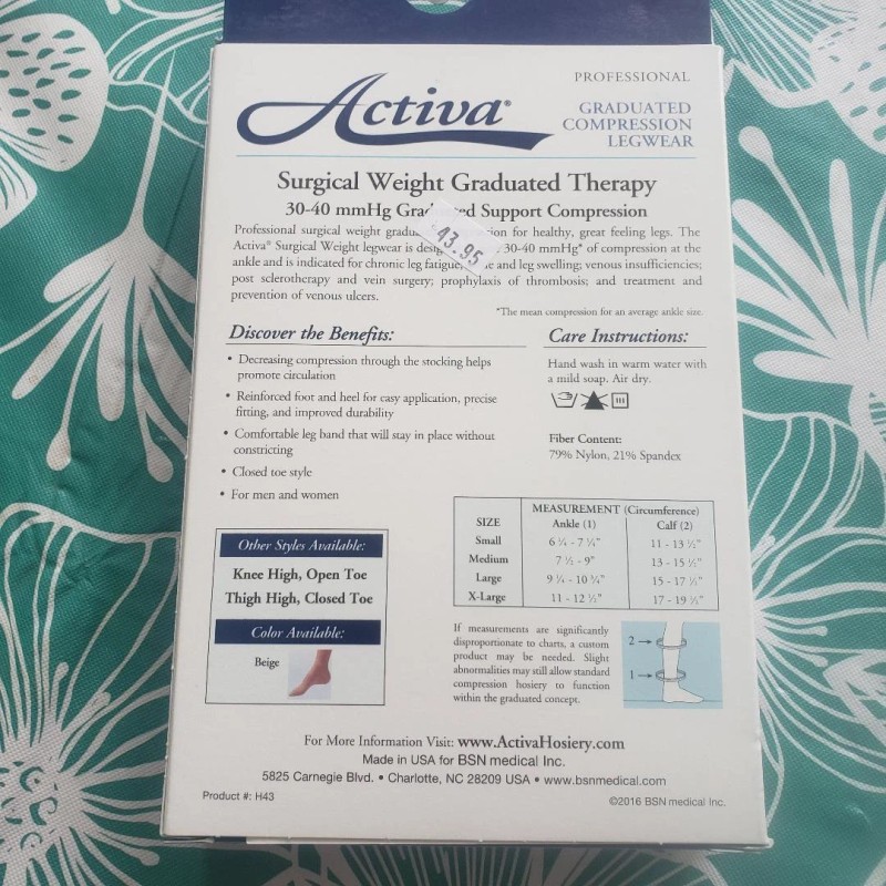Activa Surgical Graduate Therapy CT Stockings Compression 30-40 Pick Size