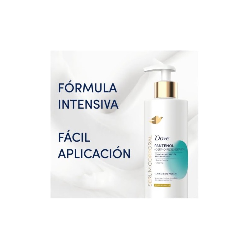 Dove Sérum Corporal Crema Pantenol Dermo Regenerador Piel Sensible Áspera