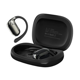 YOCEAR Open Ear Headphones, Wireless Open Ear Earbuds,Lightweight Design 6.2g,Bone Conduction Earbuds Upgraded Version with IPX5 for Running,Office,Fitness,Workout(Black)