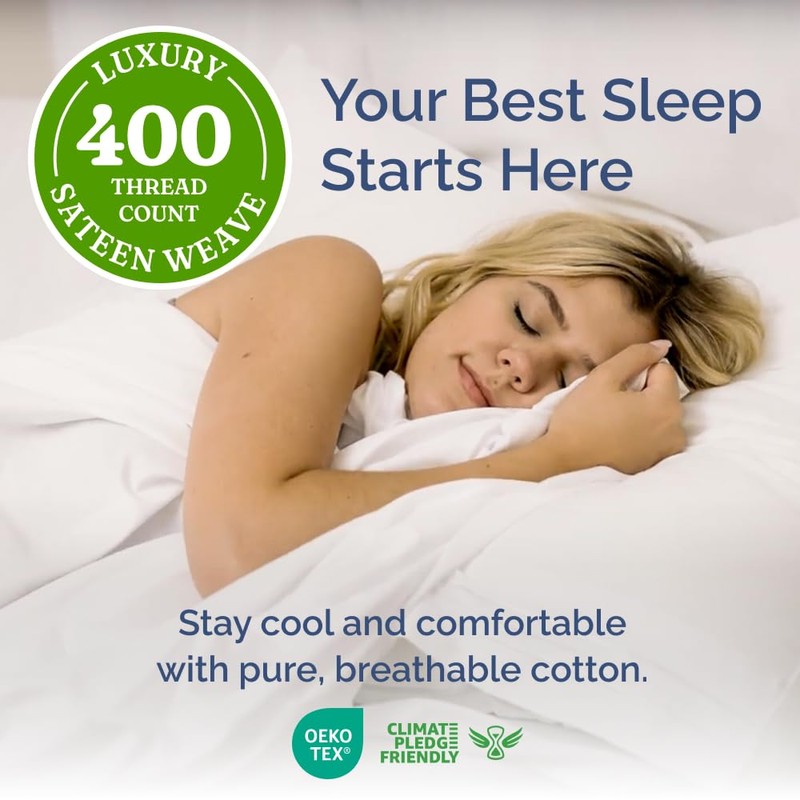 400 Thread Count Cotton Sheet Set - Split King Size