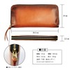atelierCODEL Men's Long Wallet, Round Zipper, Tochigi Leather, Genuine Leather,