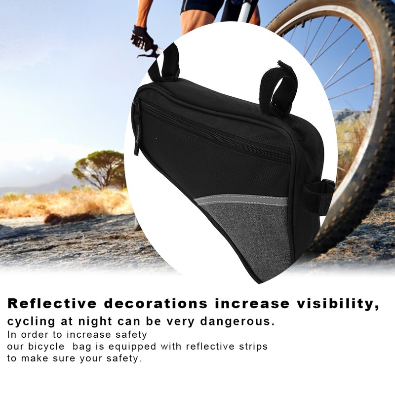 Bike Triangle Bag Outdoor AntiSplash Waterproof Front Beam Large Capacity