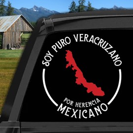 Veracruz Mexico Sticker para Trocas Calcomania para Carro Mexico Decals for Trucks Mexico Vinyl for Trocas Personalizada con Estados de Mexico (8", Veracruz)