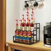 THYGIFTREE Coffee Syrup Rack Organizer 3-Tier 12 Syrup Bottles Holder