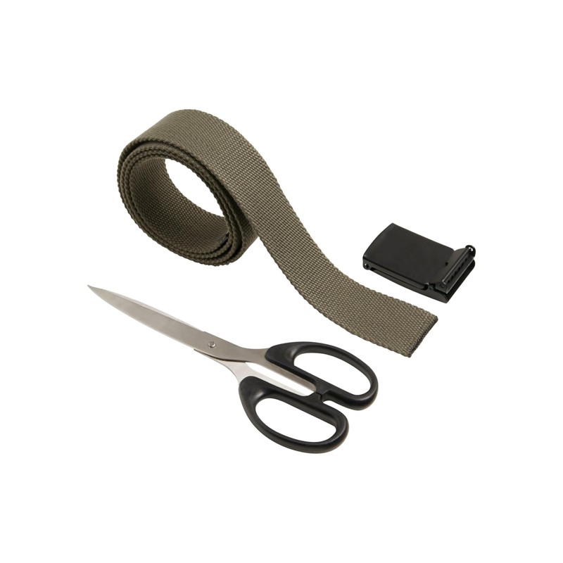 Urban Classics Canvas Belt, Olive/Black, One Size
