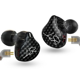 Yinyoo Easy KZ ZST Hybrid Banlance Armature with Dynamic in-Ear Earphone 1BA+1DD HiFi Headset (Black, No mic)