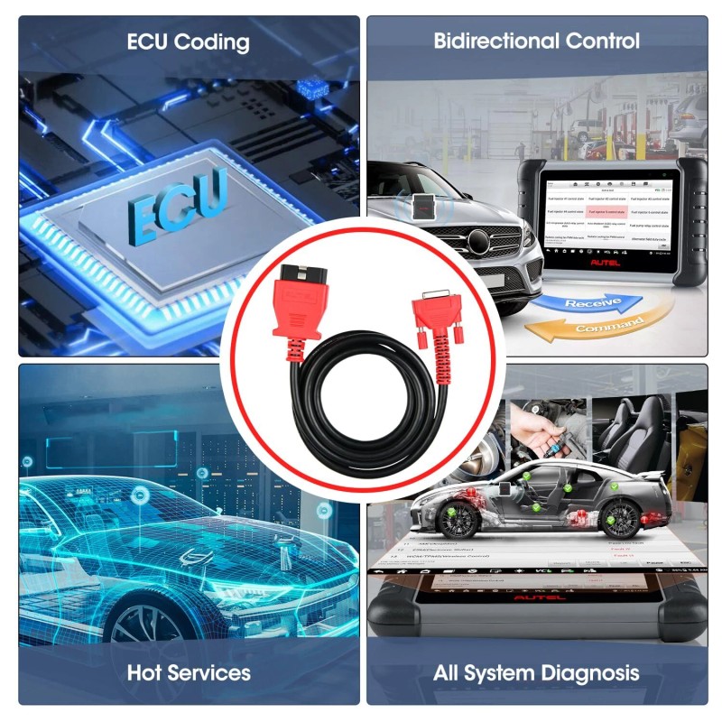Unbranded Main Test Cable OBD2 Diagnostic Test Cable For Autel